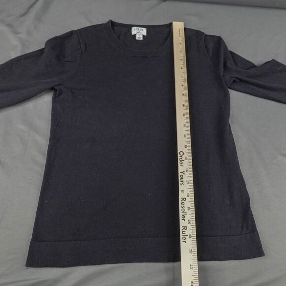 J Crew Womens Teddie Sweater Small Black Minimalist Capsule Y2K Academia Cozy - Picture 8 of 10